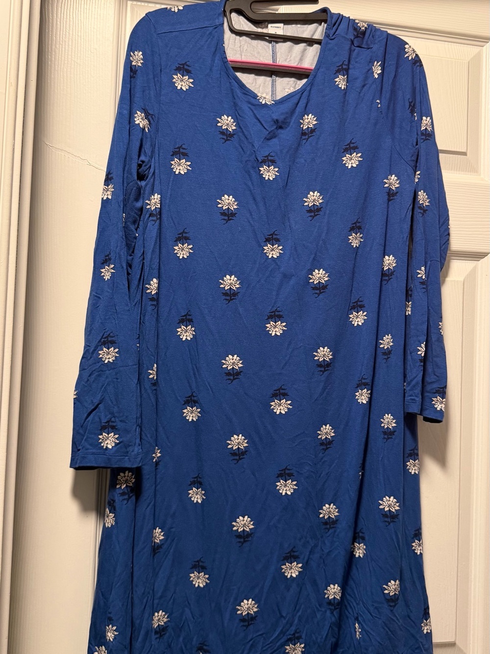 Blue Floral Long Sleeve Women's Dress Old Navy Medium